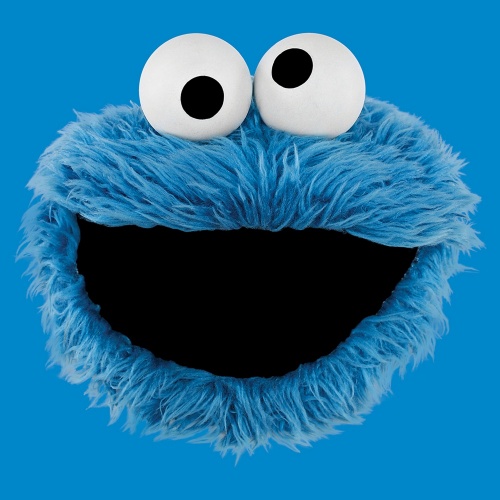 Sesame Street Cookie Monster Head Greeting Card